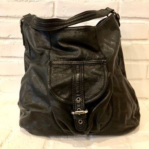 Black leather Tano satchel shoulder bag